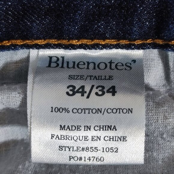 Bluenotes jeans men's size 34/34 indigo blue colour slim boot cut jeans - Picture 8 of 14